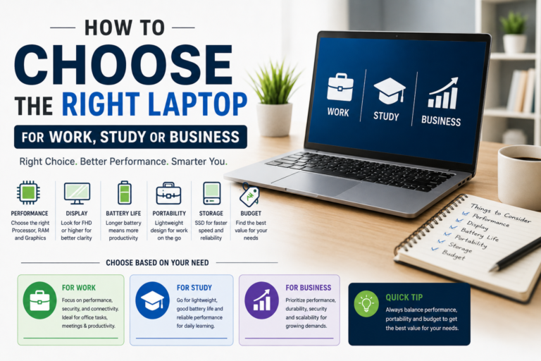 How to Choose the Right Laptop for Work, Study or Business